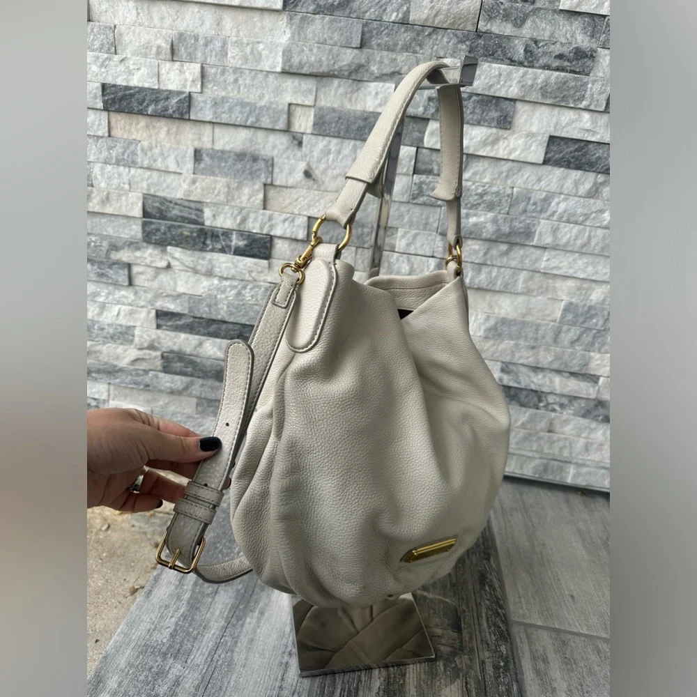 Marc by Marc Jacobs Classic Q Hillier Hobo White Workwear Handbag Purse Two Way - Picture 6 of 17